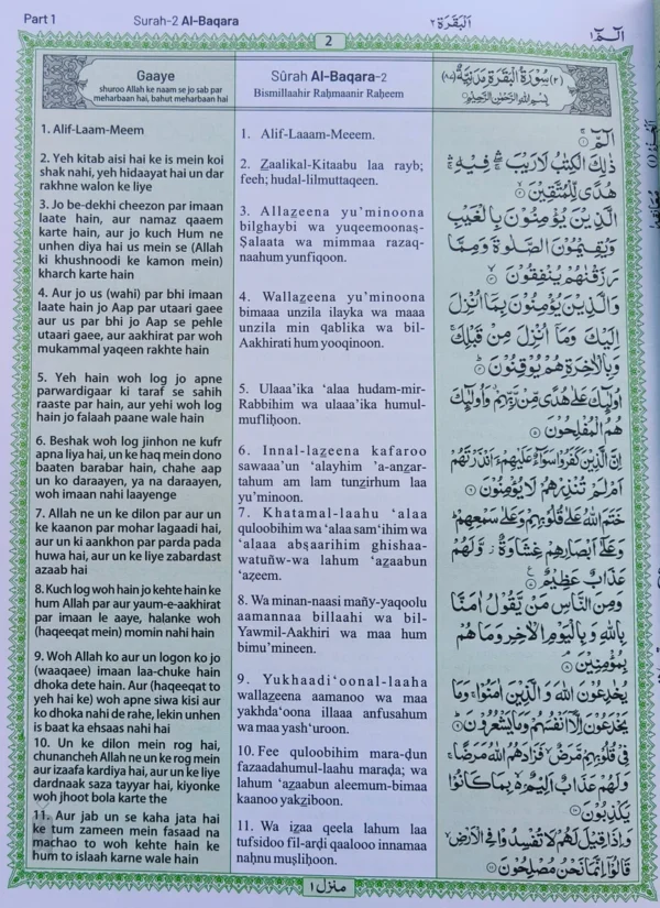 The Holy Quran – Urdu translation in ROMAN Script with Transliteration and Arabic Text by Mufti Taqi Usmani - Image 2