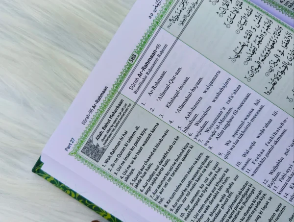 The Holy Quran – Urdu translation in ROMAN Script with Transliteration and Arabic Text by Mufti Taqi Usmani - Image 5