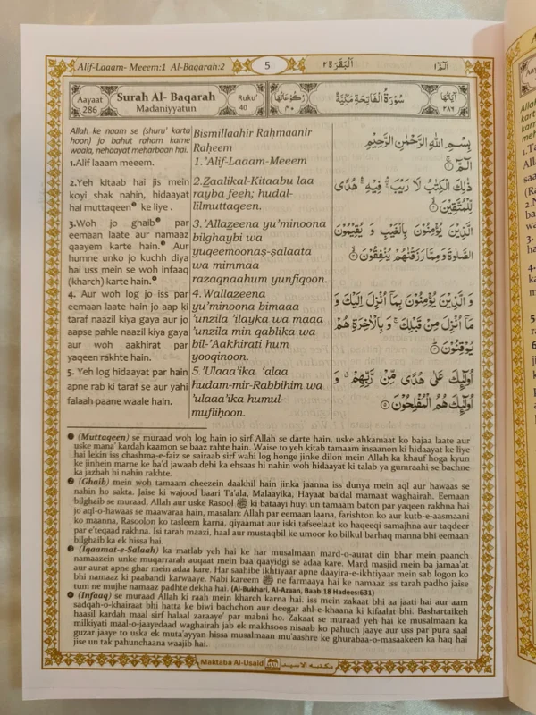 The Noble Quran-Tafseer Ahsanul Kalaam (Translation in Roman script) - Image 2